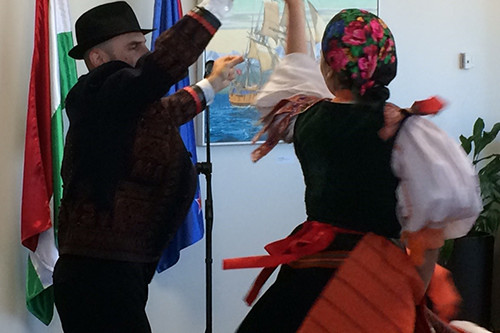 Hungarian performers at opening of the exhibition