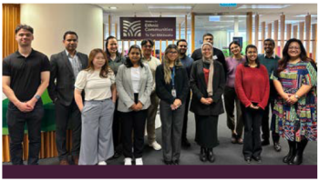 Image - Graduates and the Programme Lead Gabrielle P'au (right) standing together.